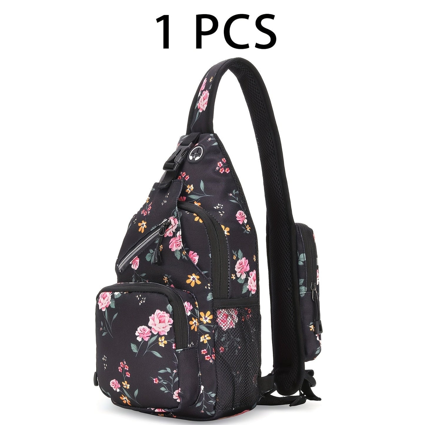 Lightweight Multi-Pocket Sling Crossbody Bag for Women and Men with Zip Compartments and 14 Color Styles
