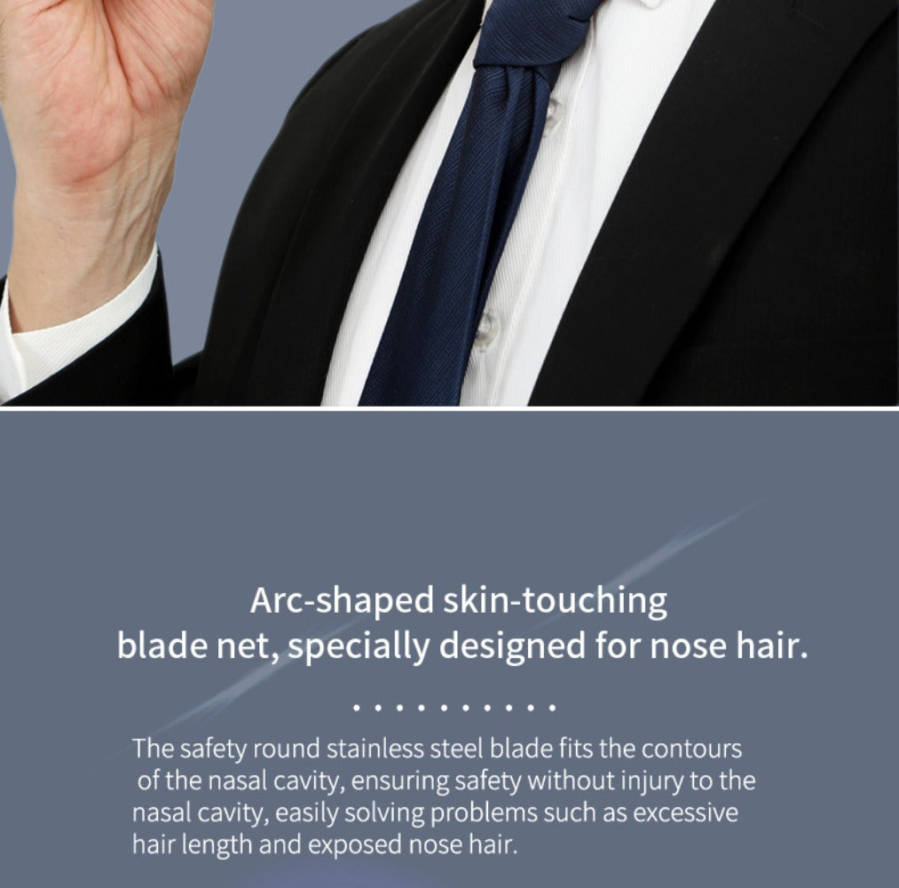 Nose Hair Trimmer Electric Painless 3-in-1 USB Rechargeable with LED Display – Trims Nose Ear Hair Eyebrows Waterproof Grooming Device