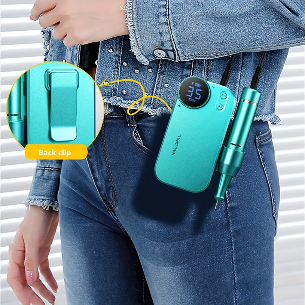 Electric Nail Polisher & Buffer Rechargeable High Power, Professional Manicure Pedicure Machine for Nail