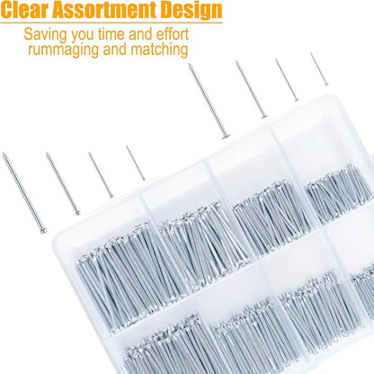 Claw Hammer & 700-Piece Nail Kit, 8oz or 16oz Forged Steel Magnetic Hammer with Galvanized Picture Hanging & Finishing Nails