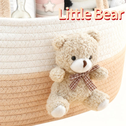 Cute Animal Woven Storage Basket, Decorative Desktop Organizer for Remote Controls, Toys, Stationery & Small Items