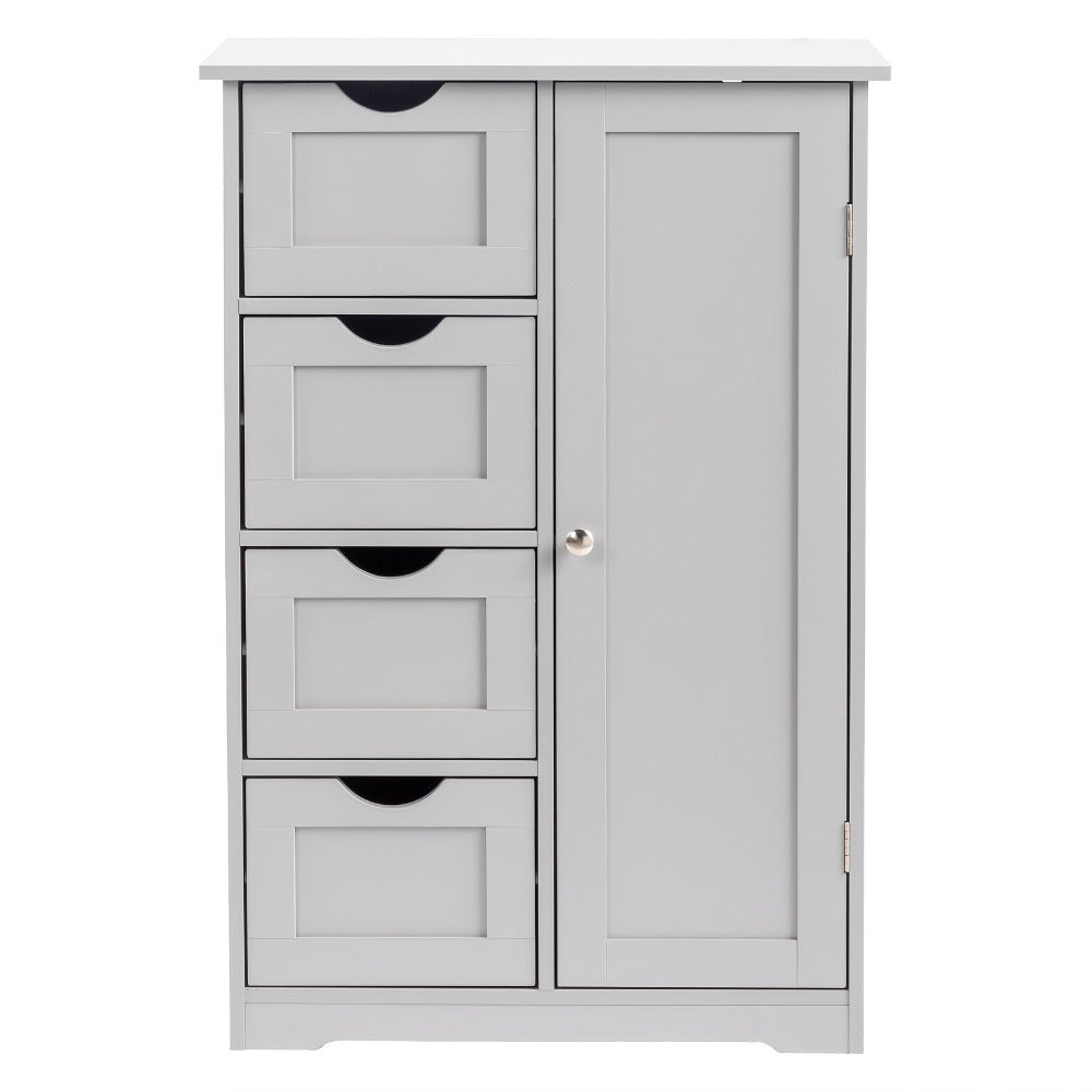 Bathroom Storage Cabinet with Drawers – Waterproof Freestanding Floor Cabinet with 4 Drawer Organizer for Bathroom, Bedroom, Living Room