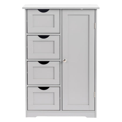 Bathroom Storage Cabinet with Drawers – Waterproof Freestanding Floor Cabinet with 4 Drawer Organizer for Bathroom, Bedroom, Living Room