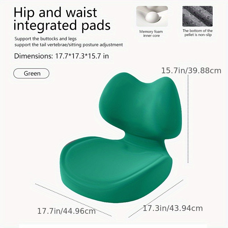 Ergonomic Seat Cushion for Tailbone & Lumbar Pain Relief – Memory Foam L-Shaped Car & Office Chair Cushion for Truck Drivers & Long Sitting