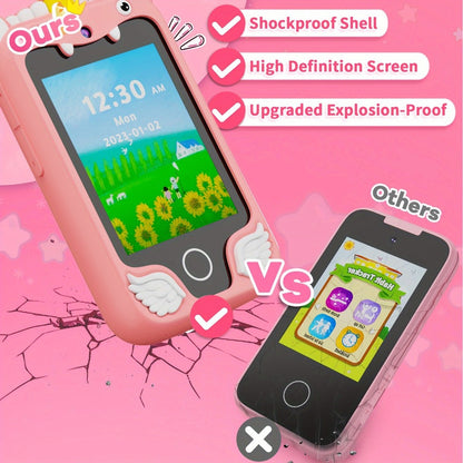 Kids Toy Smart Phone with HD Touchscreen & Dual Camera, 8GB Storage with the Listed Color, Size or Set Options for Everyday Use
