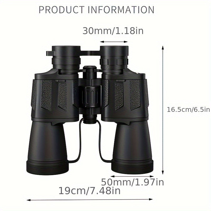 Full-Size 10x50 Binoculars with Smartphone Adapter, Carry Case and Neck Strap in Black, Mud or Green