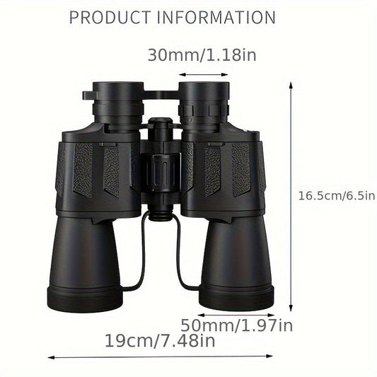 Full-Size 10x50 Binoculars with Smartphone Adapter, Carry Case and Neck Strap in Black, Mud or Green