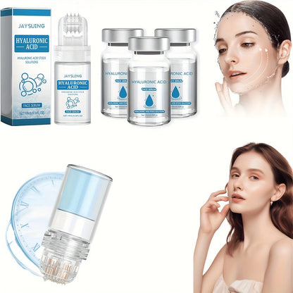 Derma Stamp Microneedle Roller for Face 0.25mm with 3pcs Facial Serum - Hydra Micro Needle for Bath Time, Home Spa and Personal Care