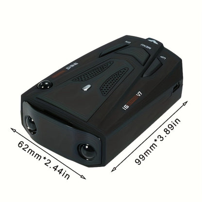 16-Band GPS Detector for Cars 360 Degree Anti-GPS Speed Camera LIDAR Detector Voice Alarm Real-Time Threat Alerts Enhanced Safety Features