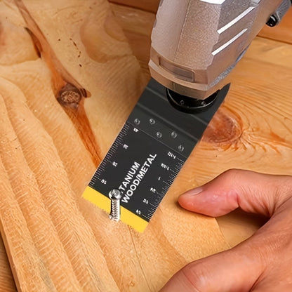 Titanium Oscillating Multi Tool Blades Universal Quick Release Saw Blades Set for Cutting Metal Nails Wood Plastic Compatible with Major