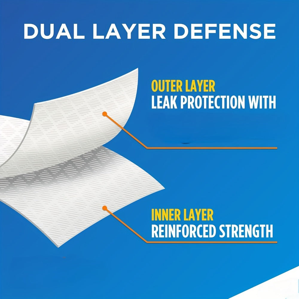 13 Gallon White Roll Garbage Bags Leak Proof Large Capacity Kitchen Trash Bags for Kitchen Living Room Bathroom Waste Bin 26 Count 62 Count