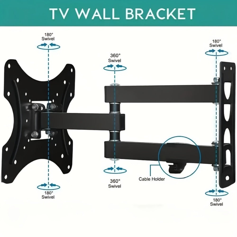 Tilt Swivel TV Wall Mount 22-60 Inch, Iron Construction, Multi-Angle Adjustment for an Everyday Personal Care Routine