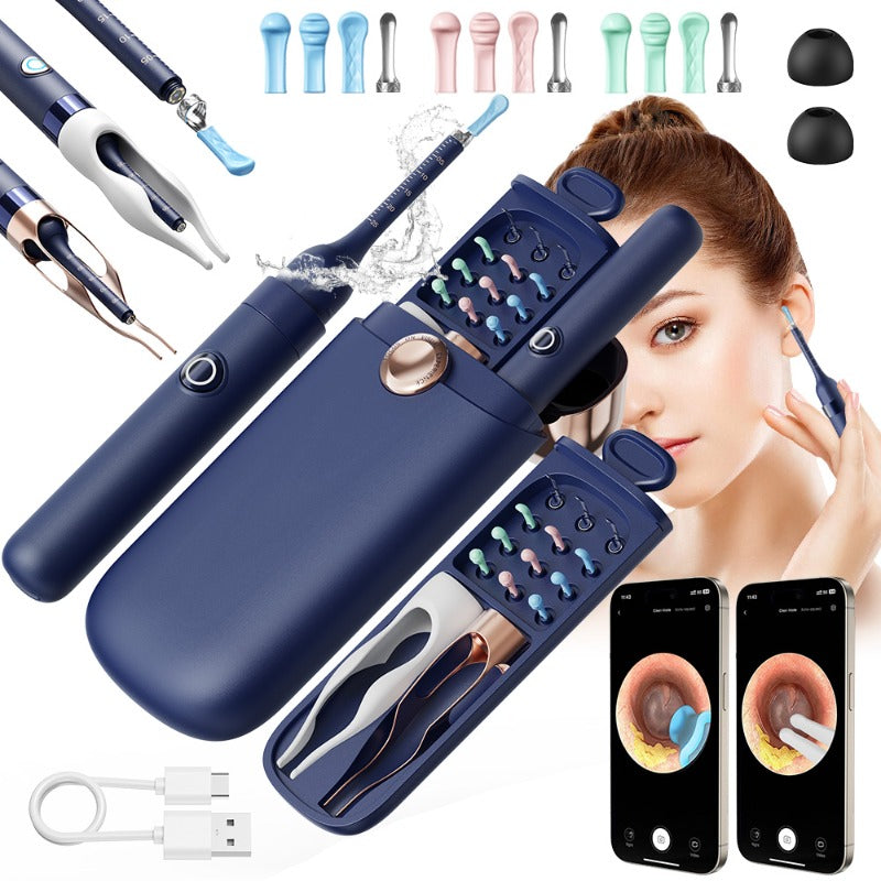 Upgraded 1080P Ear Wax Removal Tool with Camera & Storage Case – LED Light, iOS & Android Compatible, Complete Ear Cleaning Kit