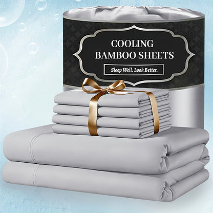 Bed Sheet Set 4-Piece Bamboo-Derived Fabric with Available Extra-Deep Pocket and Eighteen Colors
