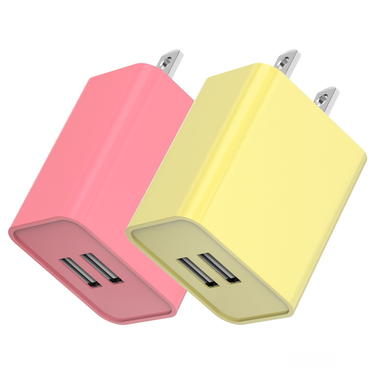 USB Wall Charger Cube Multi-Pack 2/3/4-Pack Dual Port 5V 2.1A with Short Circuit Protection