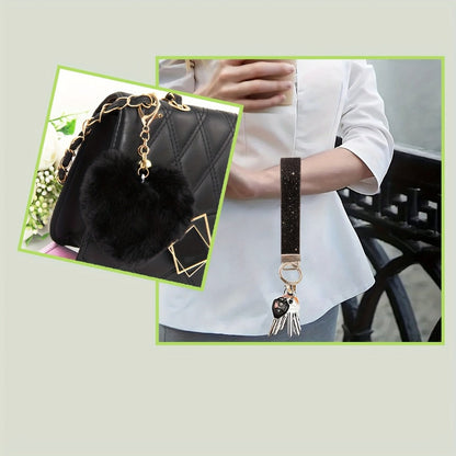 Rhinestone Keychain Set for Women 13-Piece with the Listed Color, Size or Set Options for Everyday Use