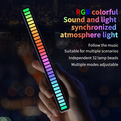 Sound Activated RGB Ambient Light Bars 2/4 Pack, Music Rhythm Sync USB Plug & Play, Color Changing Atmosphere Lights for Gaming Room