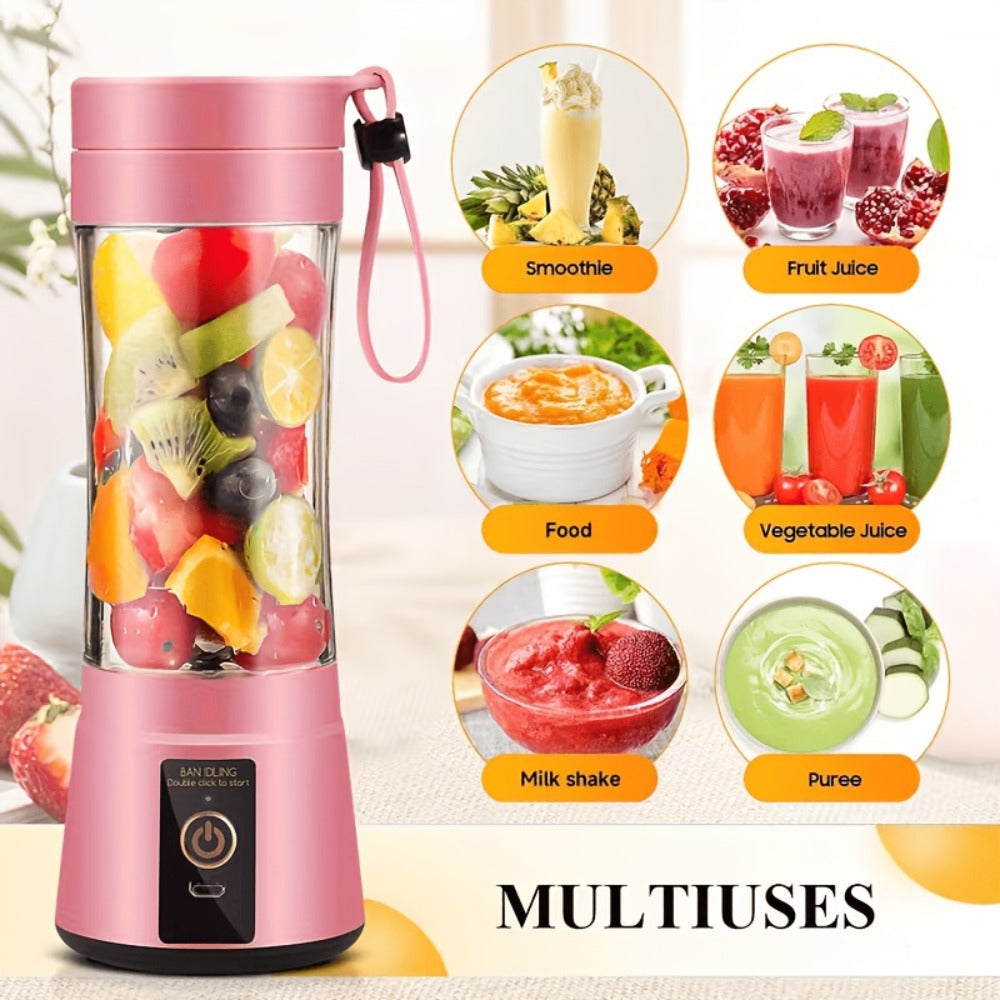 Portable Blender Rechargeable, Mini Personal Juicer for Smoothies, Milkshakes & Juice, USB Charging