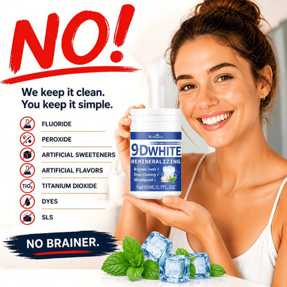 Hydroxyapatite Tooth Powder 2-Pack Remineralizing Fluoride-Free Deep Cleaning Whitening Mint Toothpowder