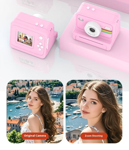Instant Print Digital Camera with 1-Second Photo Printing, 1080P HD Screen, Selfie & Video Camera