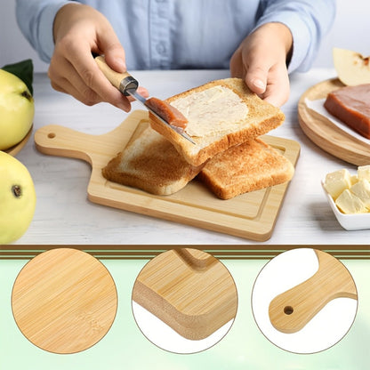 Pizza Board Gift Set with Knives Spoons Gift Bag and Kitchen Towel - Charcuterie Cheese Board Set for Bridal Shower Party Favor