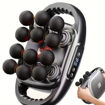 Fascia Gun Multi-Head Deep Tissue Massager, 9 High-Frequency Modes for Leg, Waist, Back & Hip