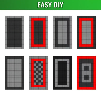 Garage Floor Tiles 25Pcs – Interlocking Plastic Mesh Spliced Floor Mats for Car Wash Auto Detailing Garage Flooring, 5 Colors