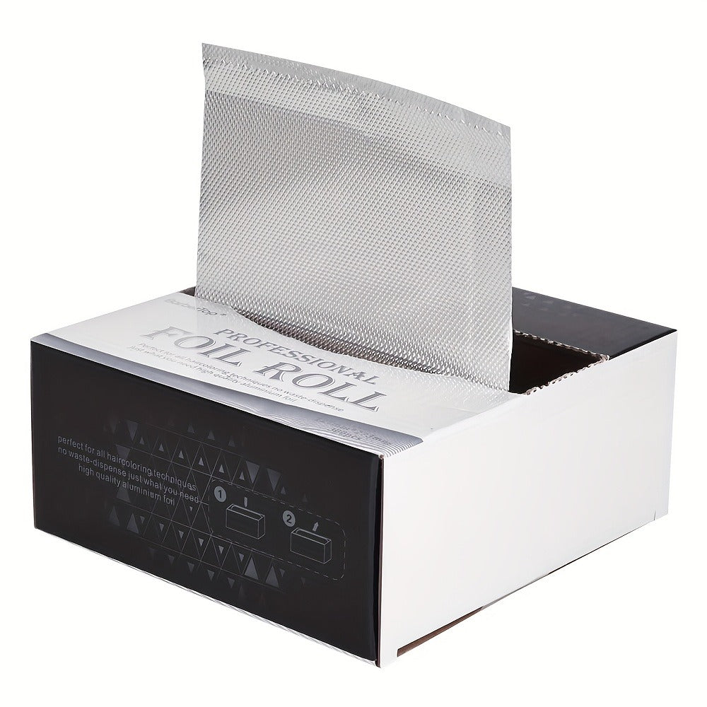 Hair Highlighting Foil Sheets 300pcs Box | Professional Salon Aluminum Foil Paper for Balayage Coloring Perming | Even Heat Distribution