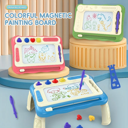 Kids Drawing Board Easel Upgraded with 4 Stamps & Paintbrush with the Listed Color, Size or Set Options for Everyday Use