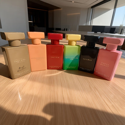 Unisex Fragrance Set 6-Piece - Perfume Spray for Men & Women, All Occasion Scent Collection Multiple Colors to Choose