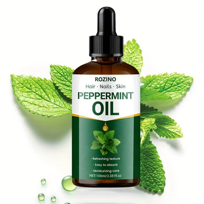 Essential Oil Peppermint 100ml Dropper Bottle for Diffuser, Shower, Massage and External Body Care
