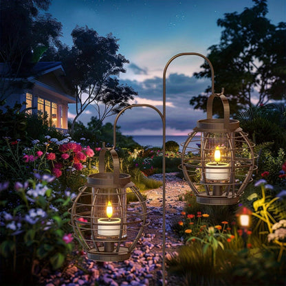 Solar Flameless Candles Outdoor LED Tealight with Dusk to Dawn Sensor Flickering Light for Entryways, Bedrooms and Living Spaces
