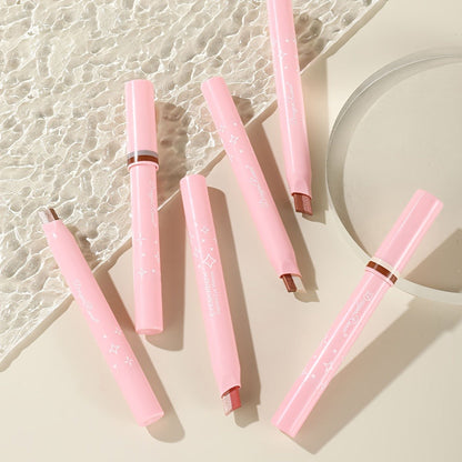 Dual-Color Eyeshadow Stick Set 6pcs Waterproof Two-Tone Eye Shadow Pencil, Smudge-Proof, Non-Fading