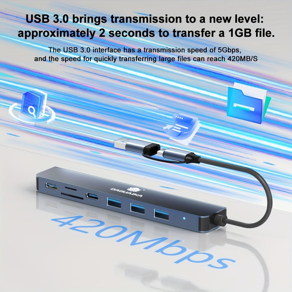 USB-C Hub Multiport Adapter with Audio Output, USB 3.0, USB 2.0, SD & TF Card Reader for an Everyday Personal Care Routine