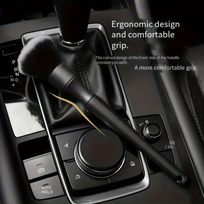 Car Interior Cleaning Brush Set – 5pcs Soft Bristle Detailing Brushes for Dashboard, Vents & Instrument Panel, Non-Shedding, Black