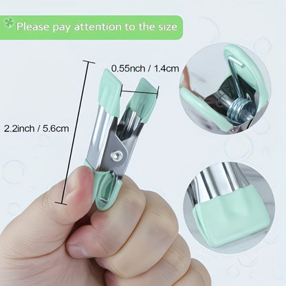 Stainless Steel Clips 28pcs Heavy Duty Rustproof | Multipurpose Airtight Sealing Clips for Food Bags Clothes Hanging | Kitchen Office Home