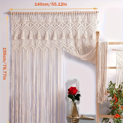 Bohemian Tapestry Wall Hanging – Large Boho Woven Wall Decor with Boho-Chic Patterns, Vertical Macrame Style Tapestry for Bedroom Living