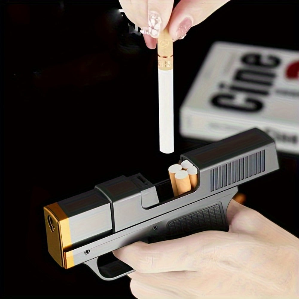 Cigarette Box Lighter Creative Design, Windproof Butane Torch with Adjustable Flame, Cigar & BBQ Lighter