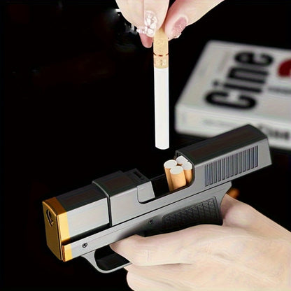 Cigarette Box Lighter Creative Design, Windproof Butane Torch with Adjustable Flame, Cigar & BBQ Lighter