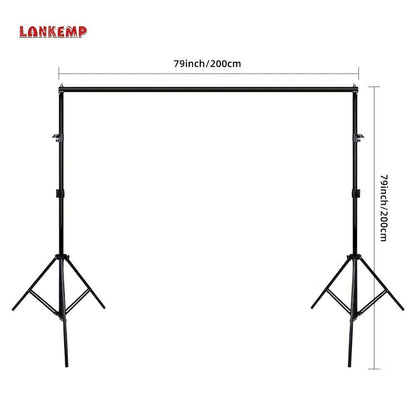 Telescoping Photography Backdrop Stand with LM-2020 and LM-2630c Size Options for 79 x 79 or 118 x 102-Inch Frames