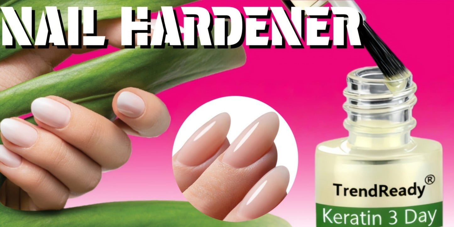 Vitamin E & Hyaluronic Acid Nail Hardener 2PCS 0.51oz – Protein Base Coat Ridge Filler & Concealer Quick Air-Dry Formula