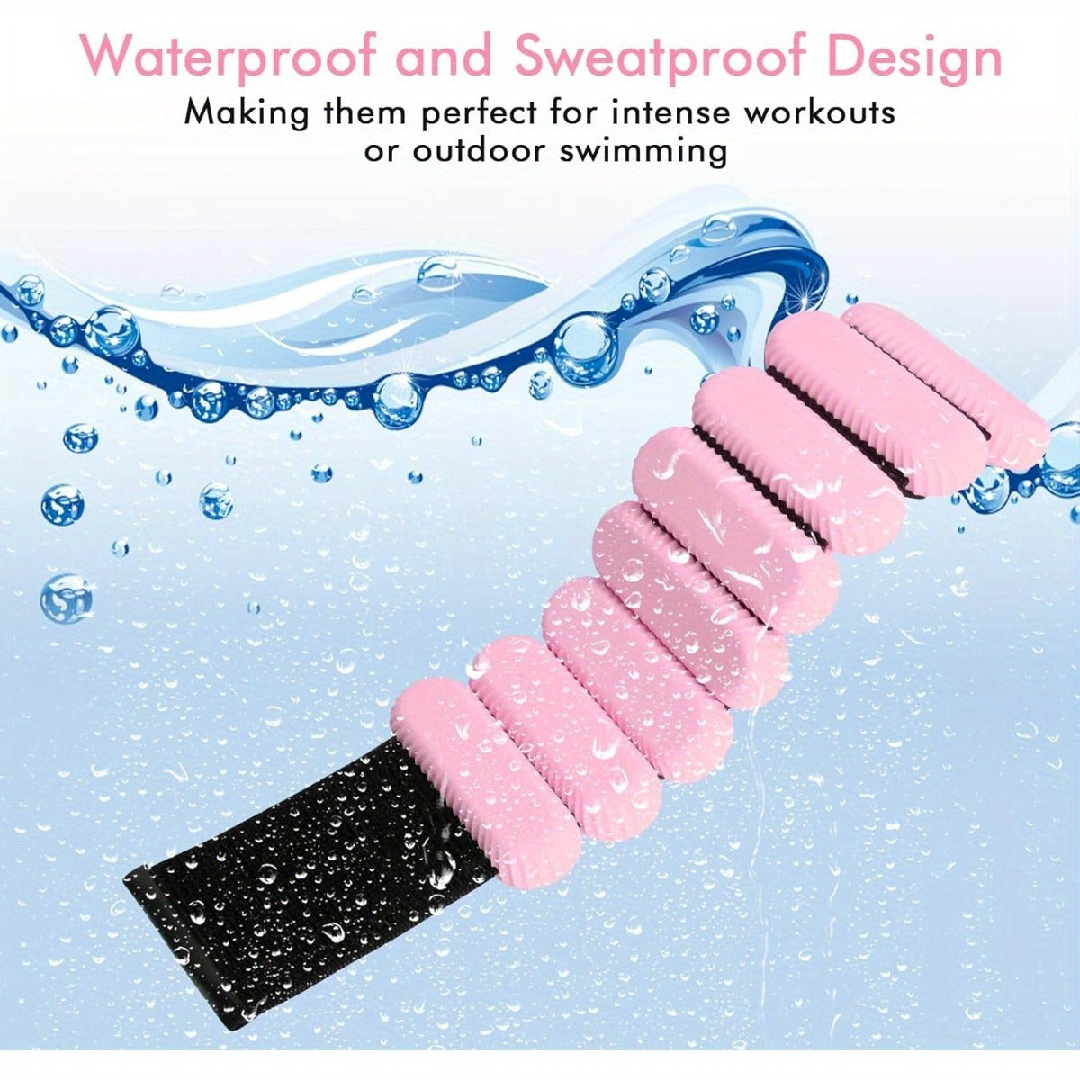 Silicone Wrist & Ankle Weights Bracelet 1LB Pair for Women Men – Adjustable Weighted Cuffs for Yoga, Running
