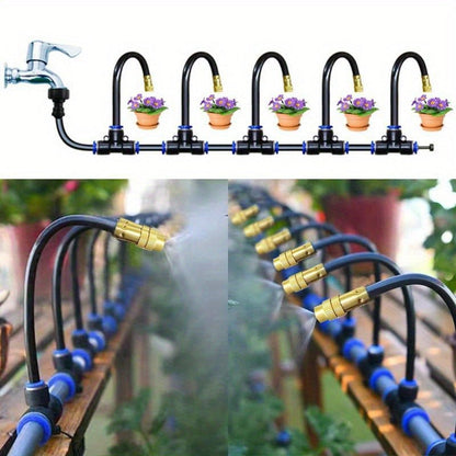Drip Irrigation Kit Automatic Watering System Garden Sprinkler Misting Atomization Hose 5m, 20m