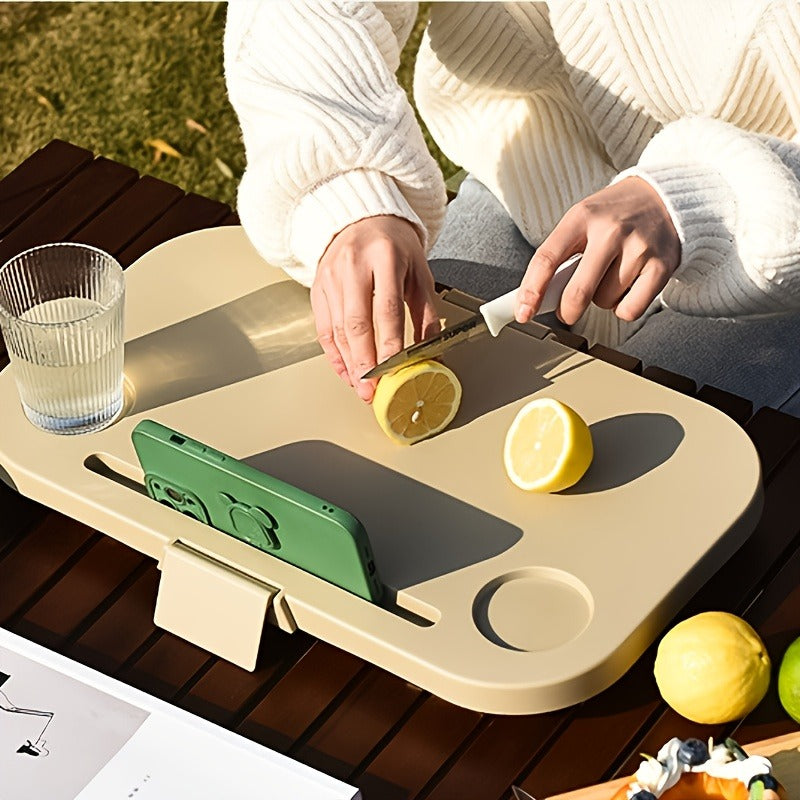 Picnic Basket Foldable with Detachable Table – Large Capacity Portable Camping Storage Basket with Handle
