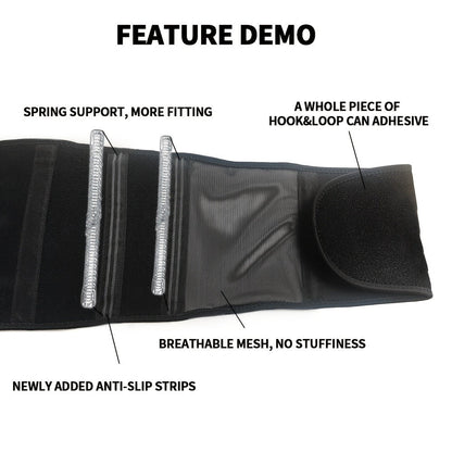 Weightlifting Belt for Men Women – Adjustable Gym Waist Support Belt with Hook-and-Loop Closure, Breathable Polyester Back Brace