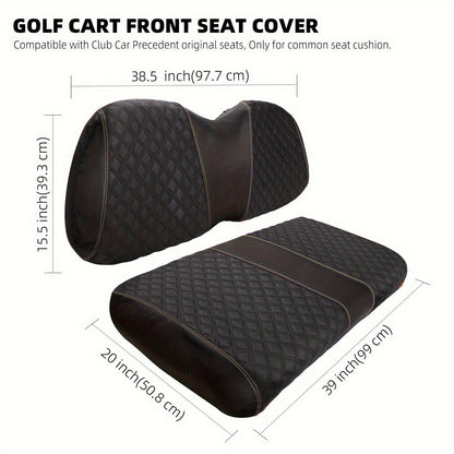 Golf Cart Seat Covers for Club Car Precedent Front Seat 1680D Oxford Cloth No Drilling Required Breathable Washable Air Dry Soft Protective
