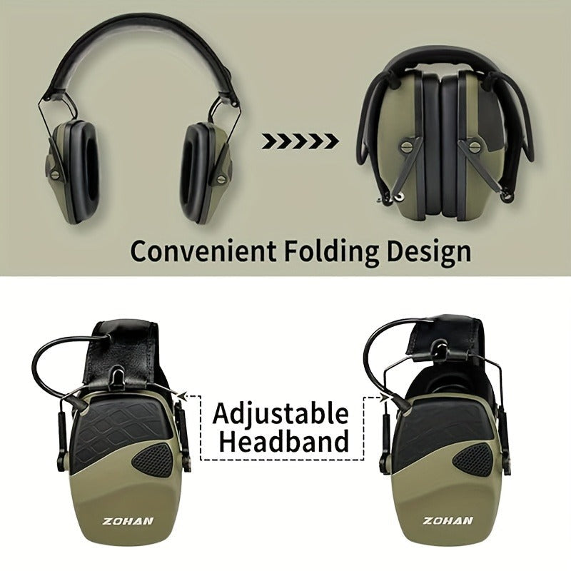 Electronic Shooting Earmuffs NRR 22dB Active Noise Cancelling Hearing Protection with Sound Amplification