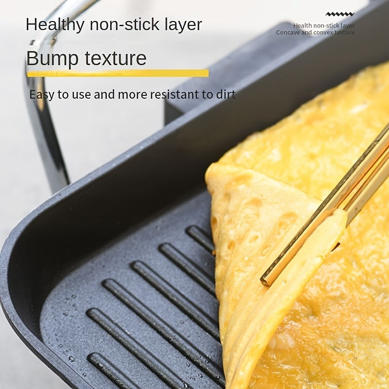 Electric Griddle 1500W Non-Stick Oblong Baking Pan 5-Speed Temperature Control Smokeless Indoor Grill for Eggs Vegetables BBQ Black