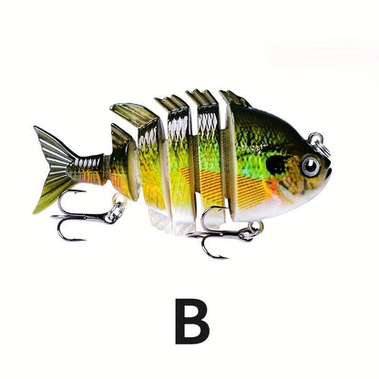 Fishing Lure Set 3pcs Realistic 6-Section Swimbait – Multi-Jointed Hard Bait for Bass, Trout, Pike & Freshwater Fish | Lifelike Swimming