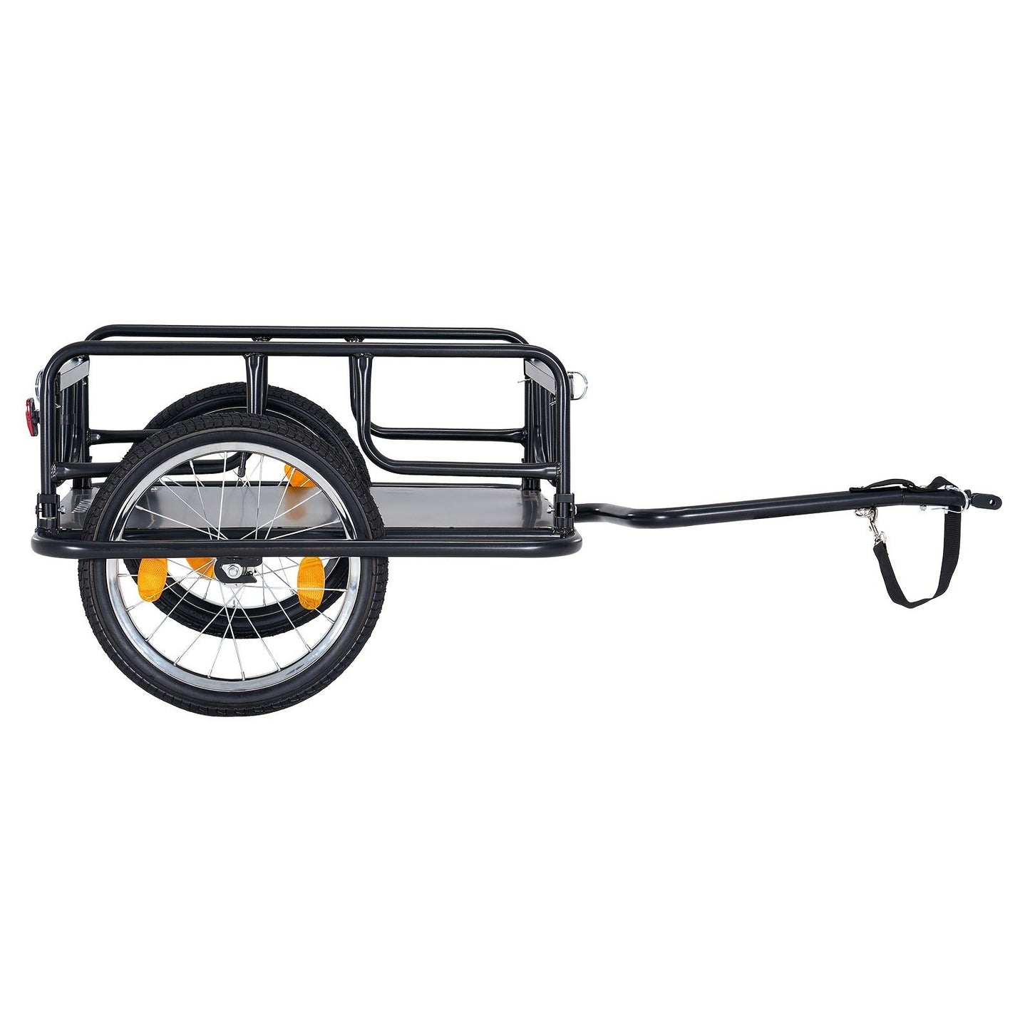 Foldable Bike Cargo Trailer, Bicycle Wagon Cart 176 Lbs Capacity, 16" Wheels, Reinforced Steel